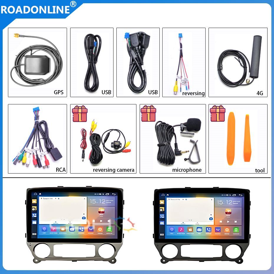 12.4 Inch Android 14 For Chevrolet Silverado GMC SIERRA 2014 - 2018 GPS Car Radio Multimedia Video Player Navigation 4G WIFI