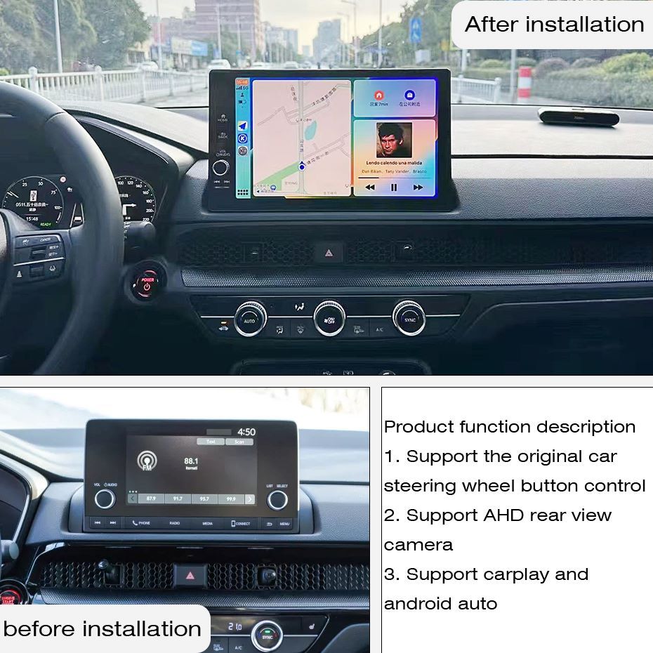 11.5 "Android audio For Honda CRV 2023-2025 Android 15 Octa Core 8+256 car intelligent systems wireless carplay multimedia play