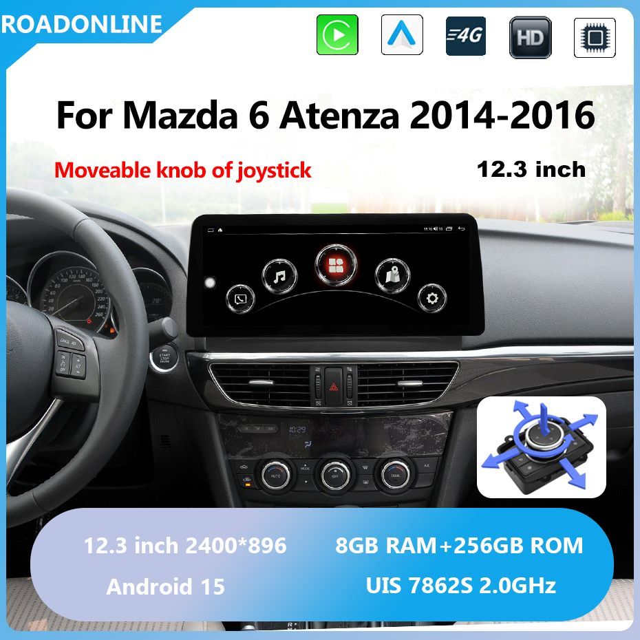 mazda 6 2014-2016 12.3 inch car radio  Android 15 2400*896  8GB RAM+256GB ROM Car Multimedia Player Android navigation
