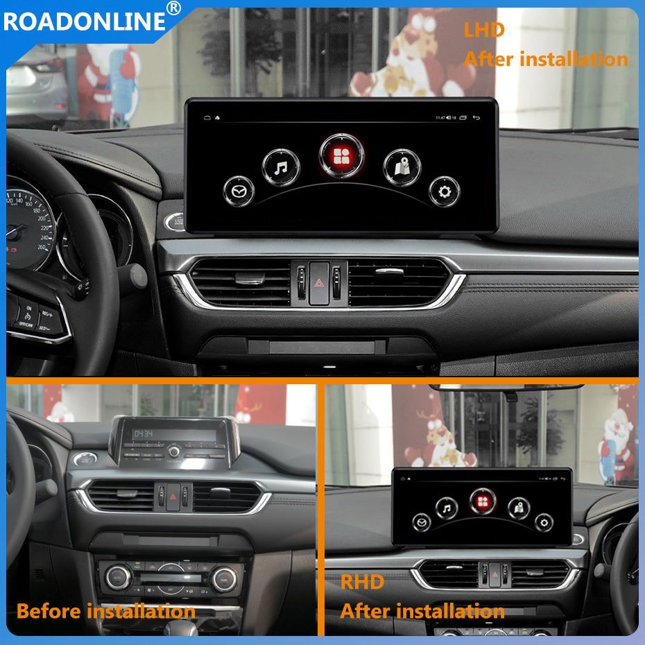 Android audio for Mazda 6 Car radio Multimedia Player 12.3''screen  2017-2019  Android 15 1920*720 Octa Core 8+256G Andriod+OEM system