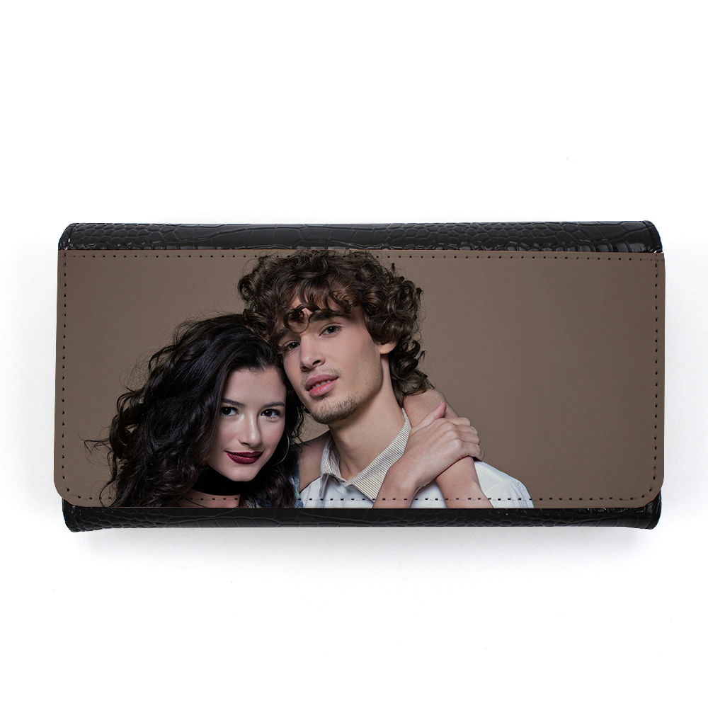 Custom Sublimation Blank Long Lady Crocodile Grain Hand Wallet
