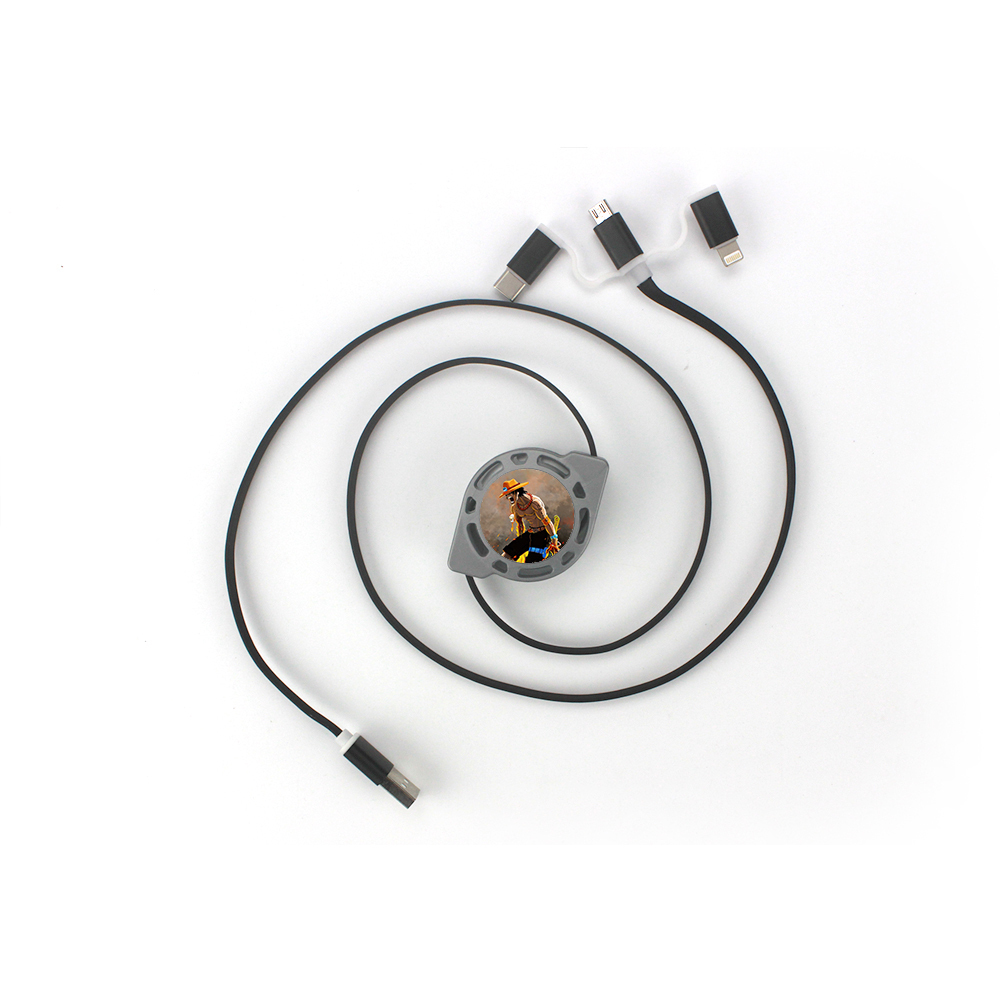 Sublimation Multifunction 3 IN 1 Blank USB Cable For iPhone/Android