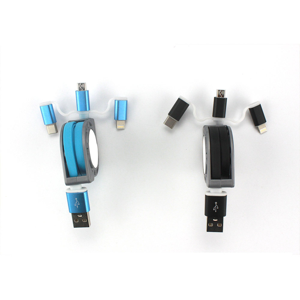 Sublimation Multifunction 3 IN 1 Blank USB Cable For iPhone/Android