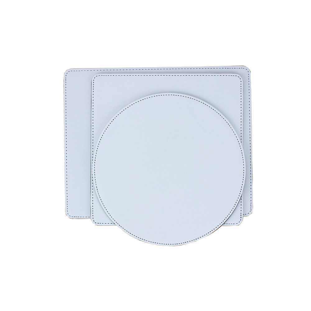 New Arrival Sublimation Blank PU Leather Mouse Pad With Different Shapes