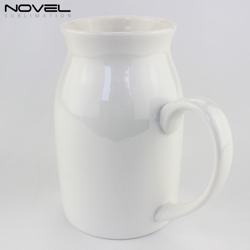 Personality Sublimation Blank Print New Milk Ceramic Mug 450ml
