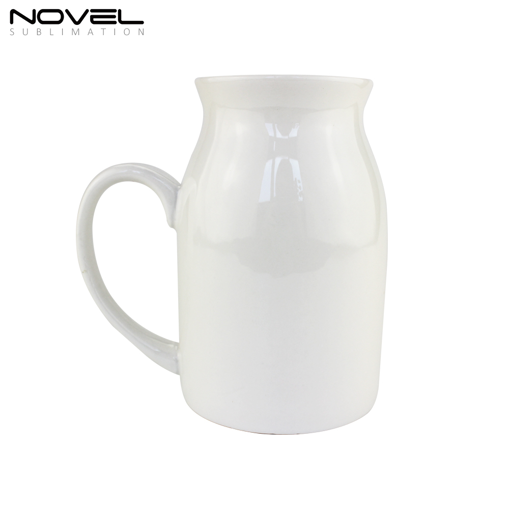 Personality Sublimation Blank Print New Milk Ceramic Mug 450ml