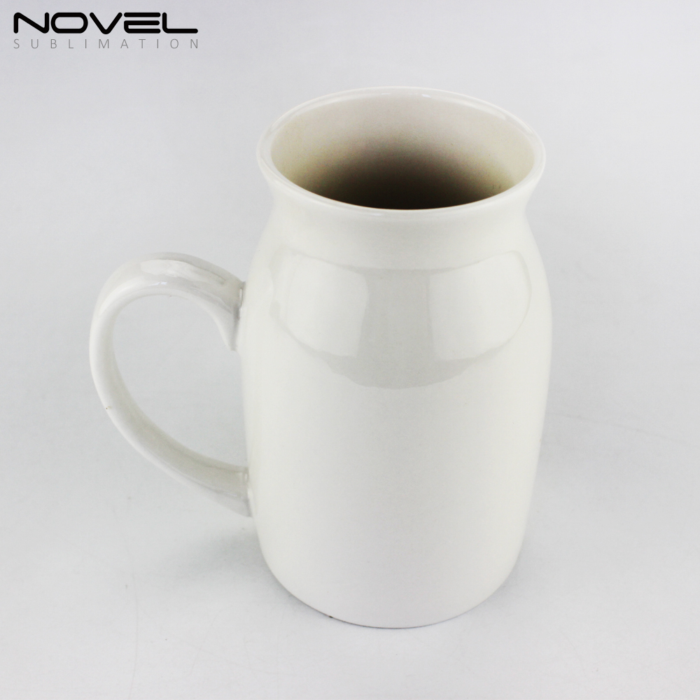 Personality Sublimation Blank Print New Milk Ceramic Mug 450ml