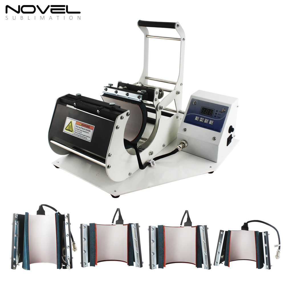 4 in1 Combo Mug Heat Press Durable Horizontal 9oz / 11oz / 12oz / 17oz Combo Mug Press Printing Sublimation Machine