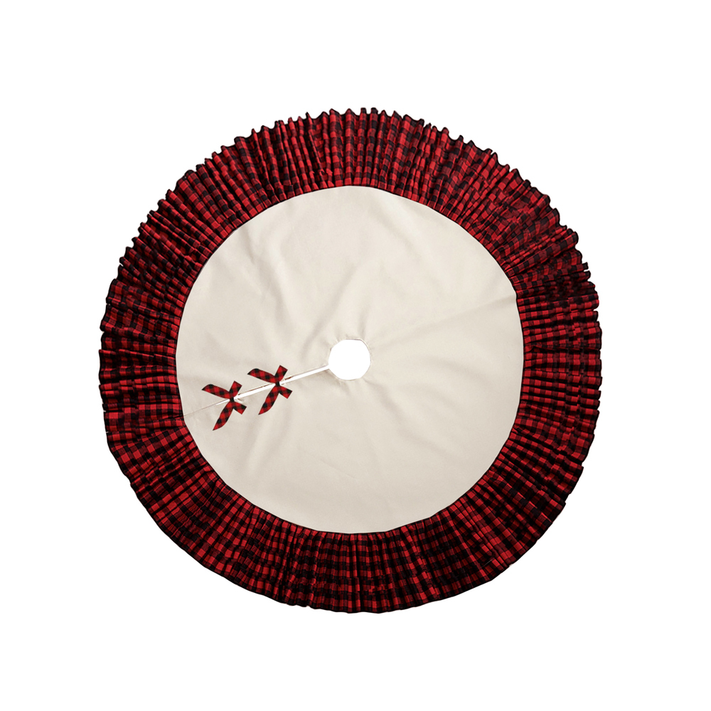 Wholesale Personalized Custom Logo Xmas Christmas Tree Skirt For Christmas Decoration Dye Sublimation Blanks