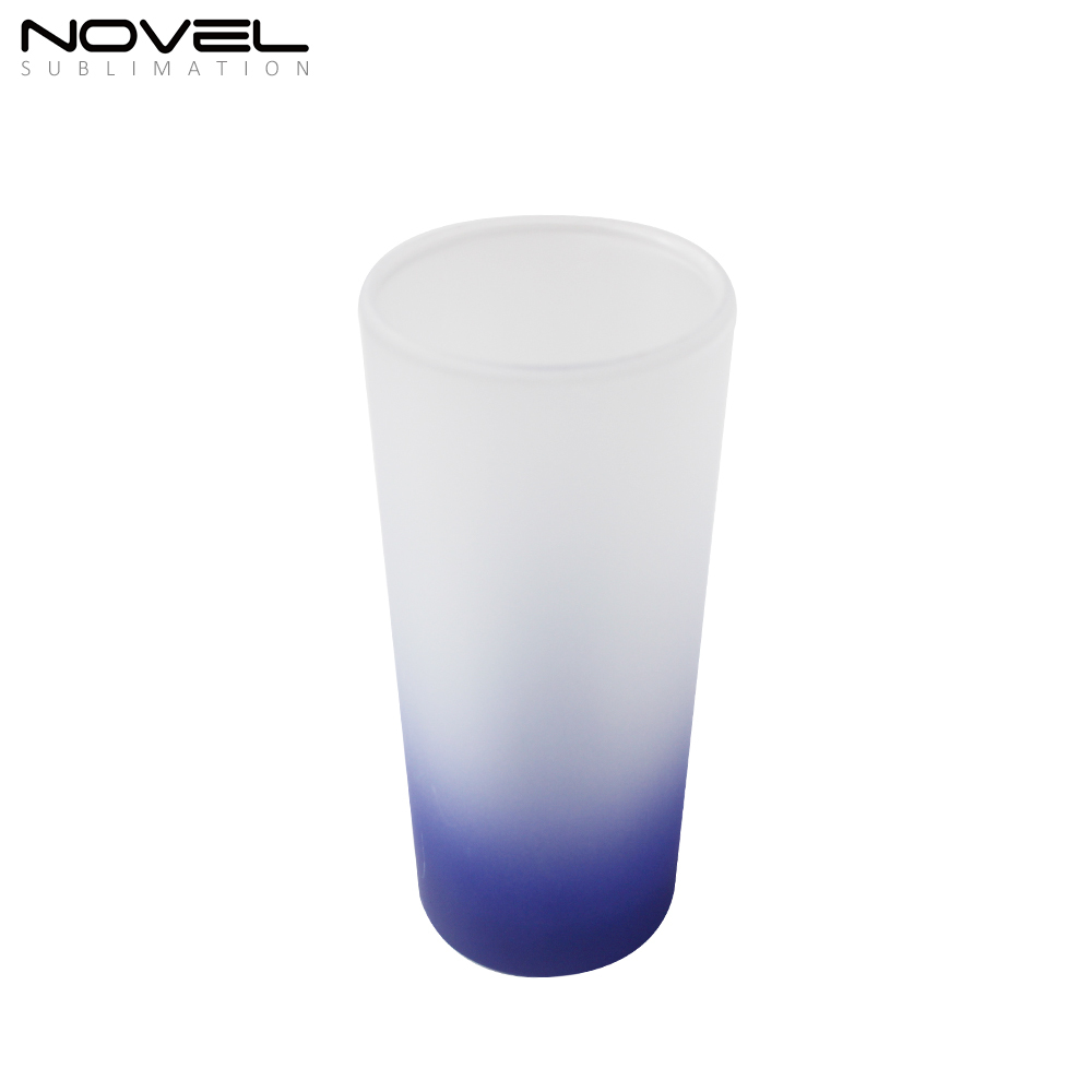Customized Sublimation Blank 10oz Color Glass Cup Frosted Glass Cup