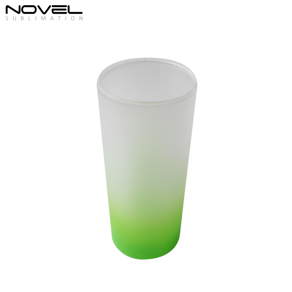 Customized Sublimation Blank 10oz Color Glass Cup Frosted Glass Cup