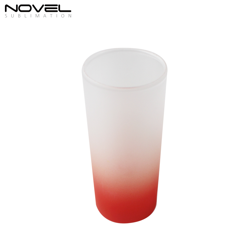 Customized Sublimation Blank 10oz Color Glass Cup Frosted Glass Cup