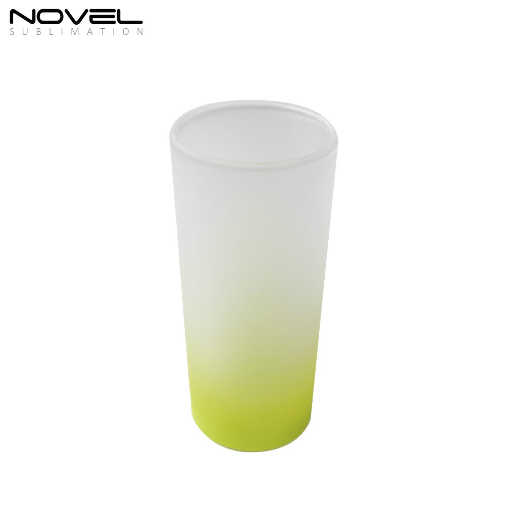Customized Sublimation Blank 10oz Color Glass Cup Frosted Glass Cup