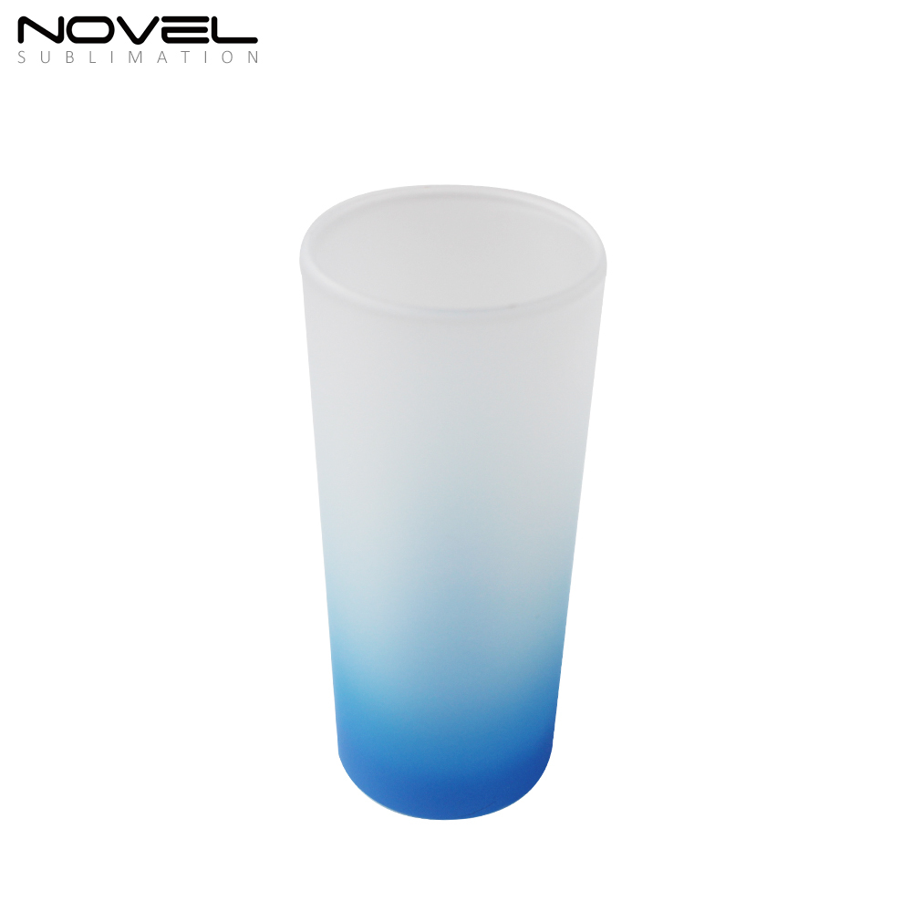 Customized Sublimation Blank 10oz Color Glass Cup Frosted Glass Cup
