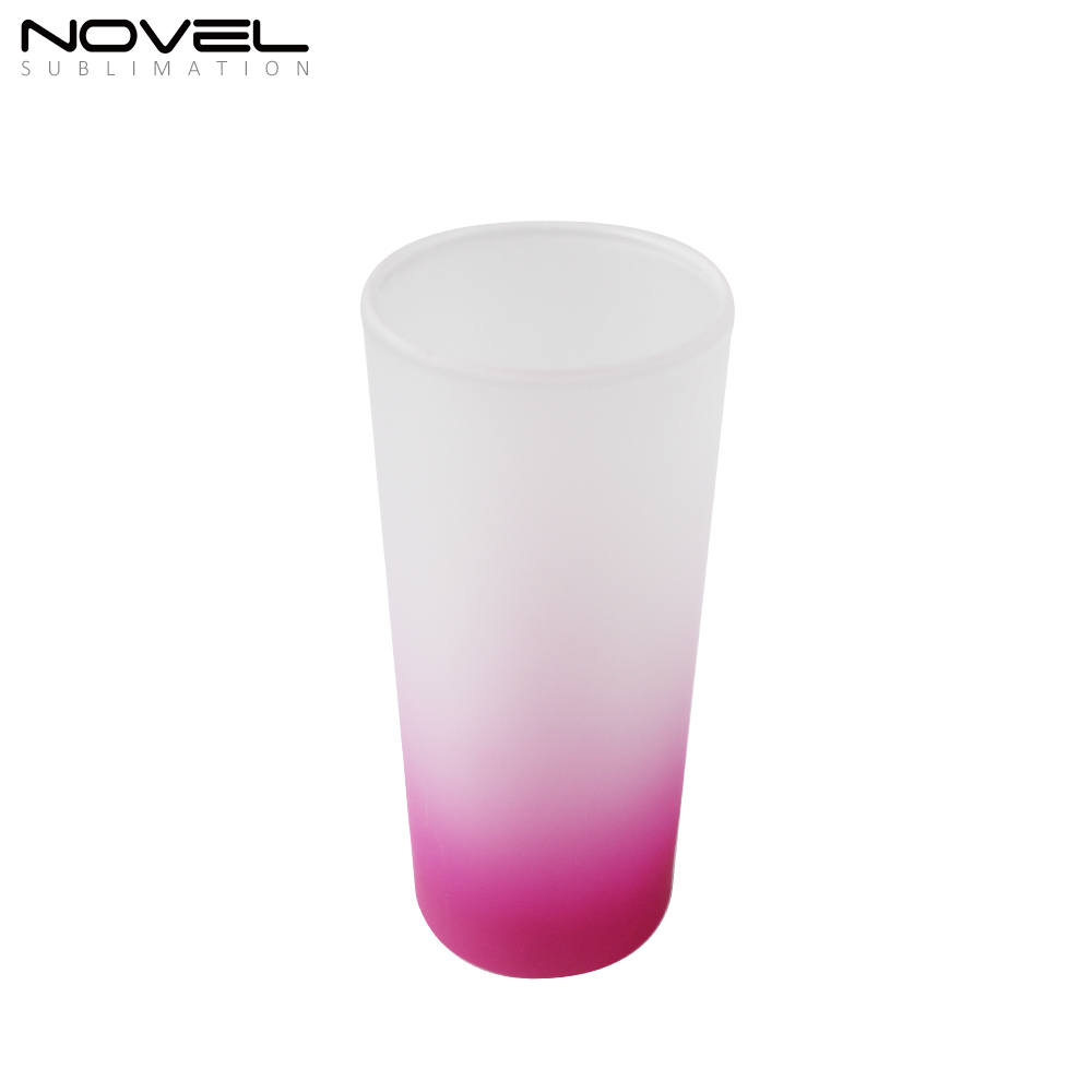 Customized Sublimation Blank 10oz Color Glass Cup Frosted Glass Cup