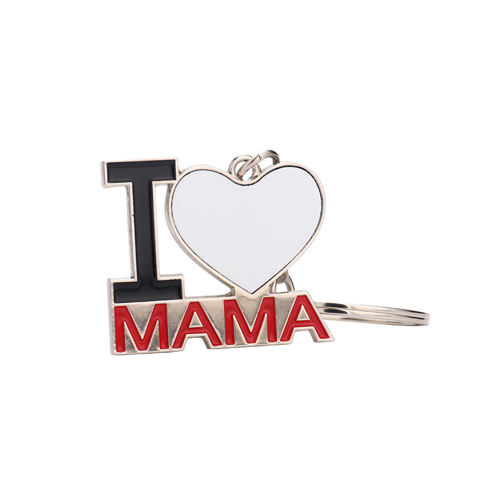 Custom Design Metal Sublimation Blank Keychain for Mama