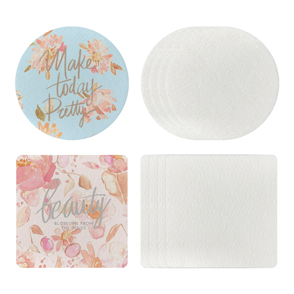 Sublimation Blank Felt Coaster With Round and Rectangle Shape