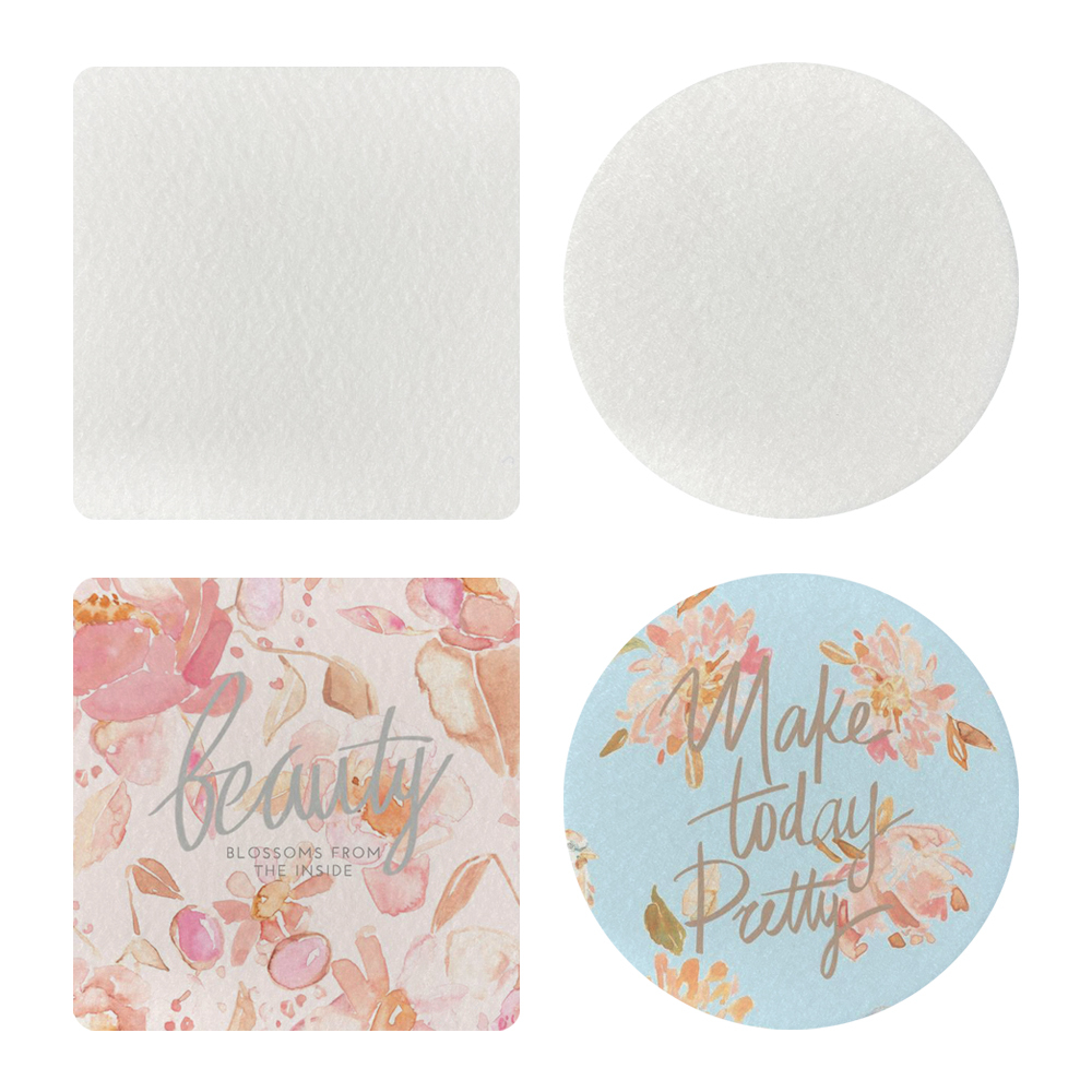 Sublimation Blank Felt Coaster With Round and Rectangle Shape