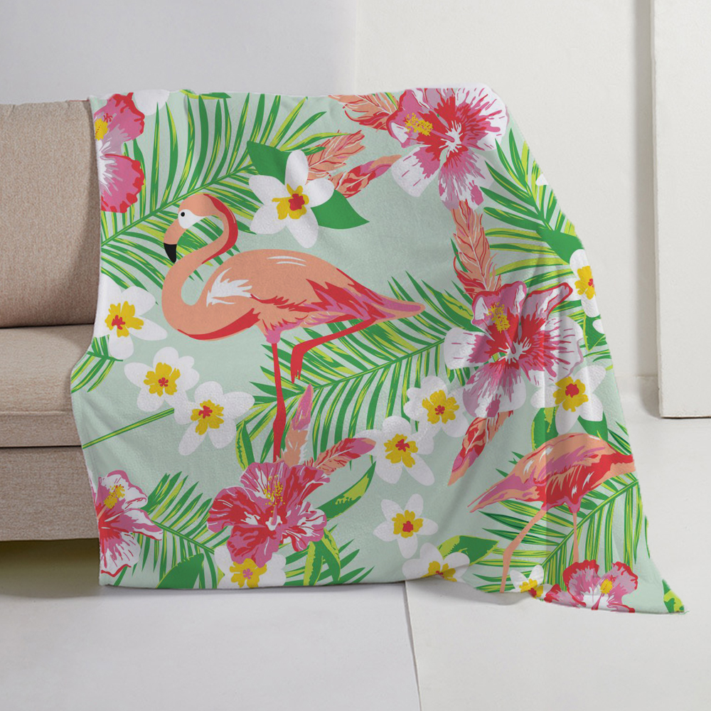 Wholesale Blank Heat Transfer Flannel Blanket Without or With White / Black Lace Blanket