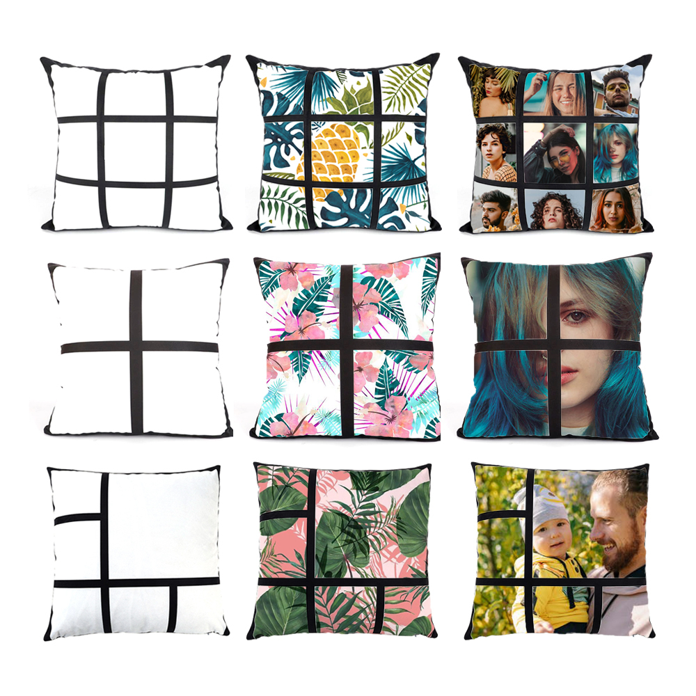 Popular Blank Heat Transfer Grid Pillow Cover Sublimation Pillow Cover