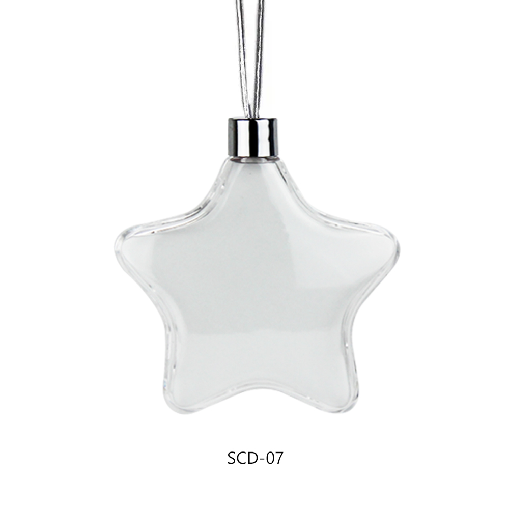 Blank Sublimation Transparent Plastic Christmas Decorations With Double-sided Printing