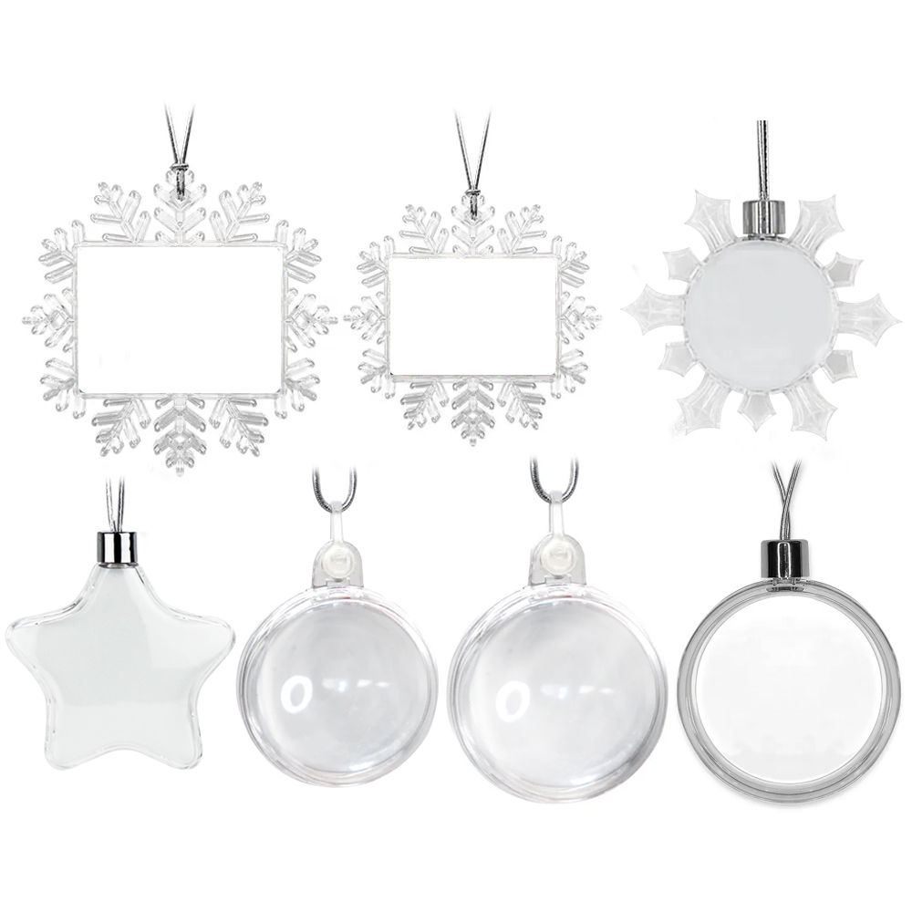 Exquisite Sublimation Blank DIY Varity Shape Christmas Ornament Balls