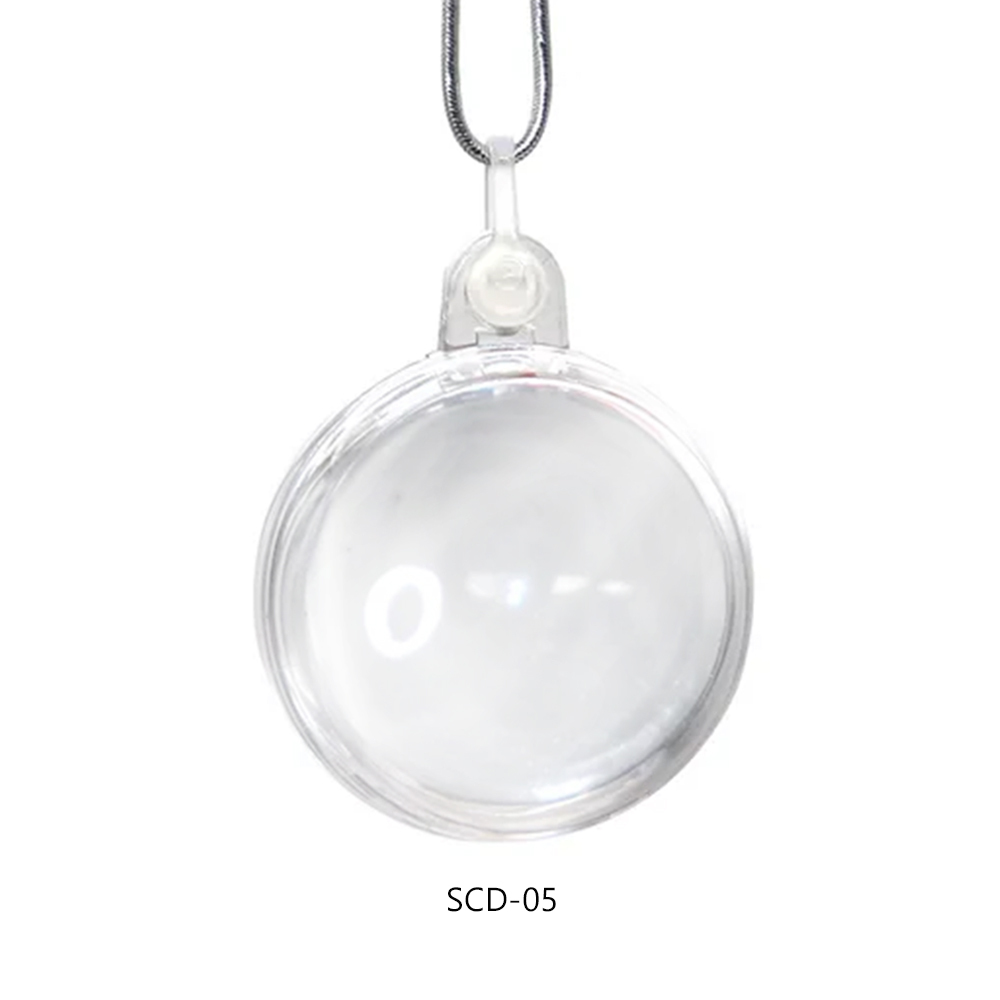 Blank Sublimation Transparent Plastic Christmas Decorations With Double-sided Printing