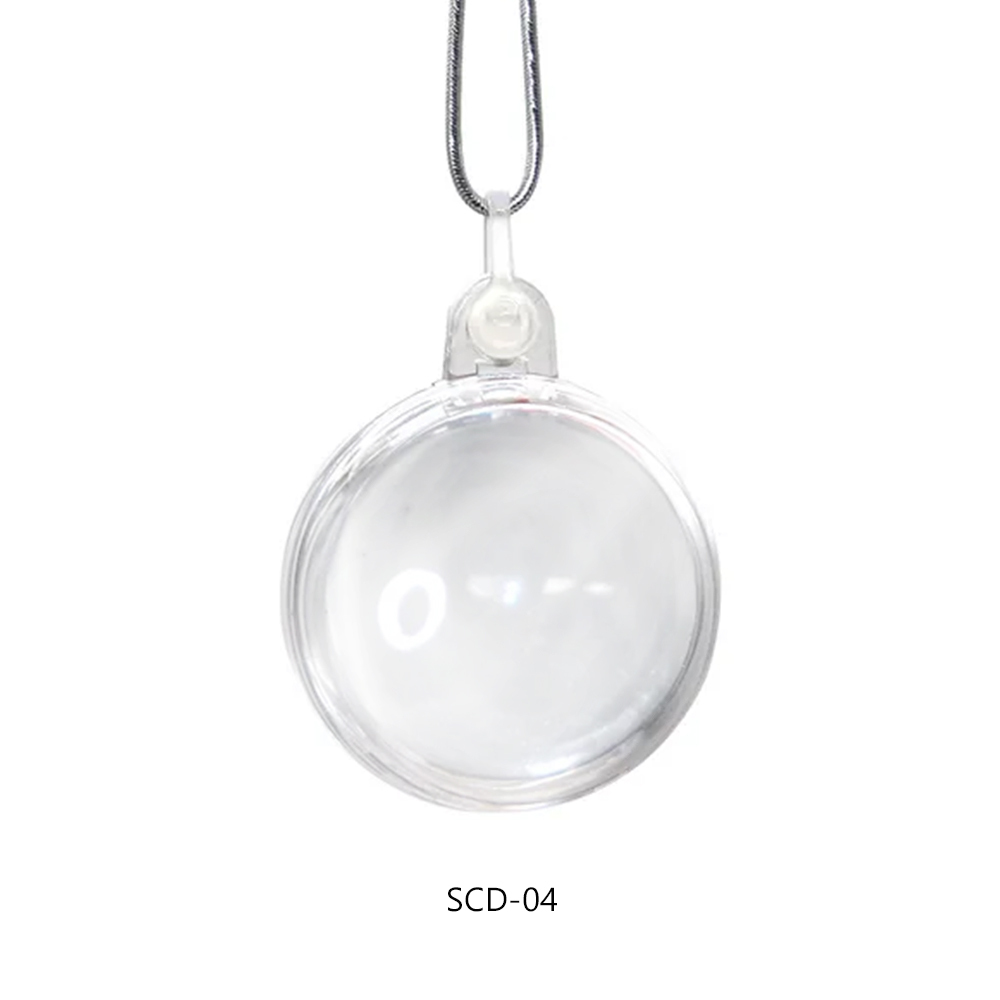 Blank Sublimation Transparent Plastic Christmas Decorations With Double-sided Printing