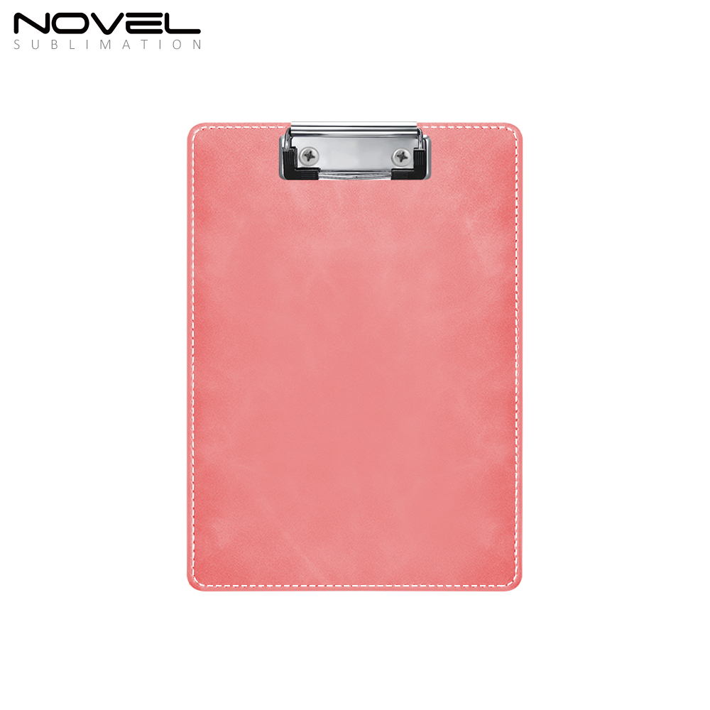 Personality Blank Sublimation PU Clip Board Two Size Colorful PU File Folder Board