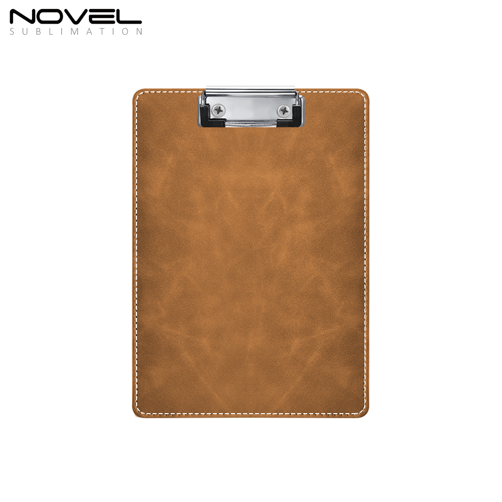 Personality Blank Sublimation PU Clip Board Two Size Colorful PU File Folder Board