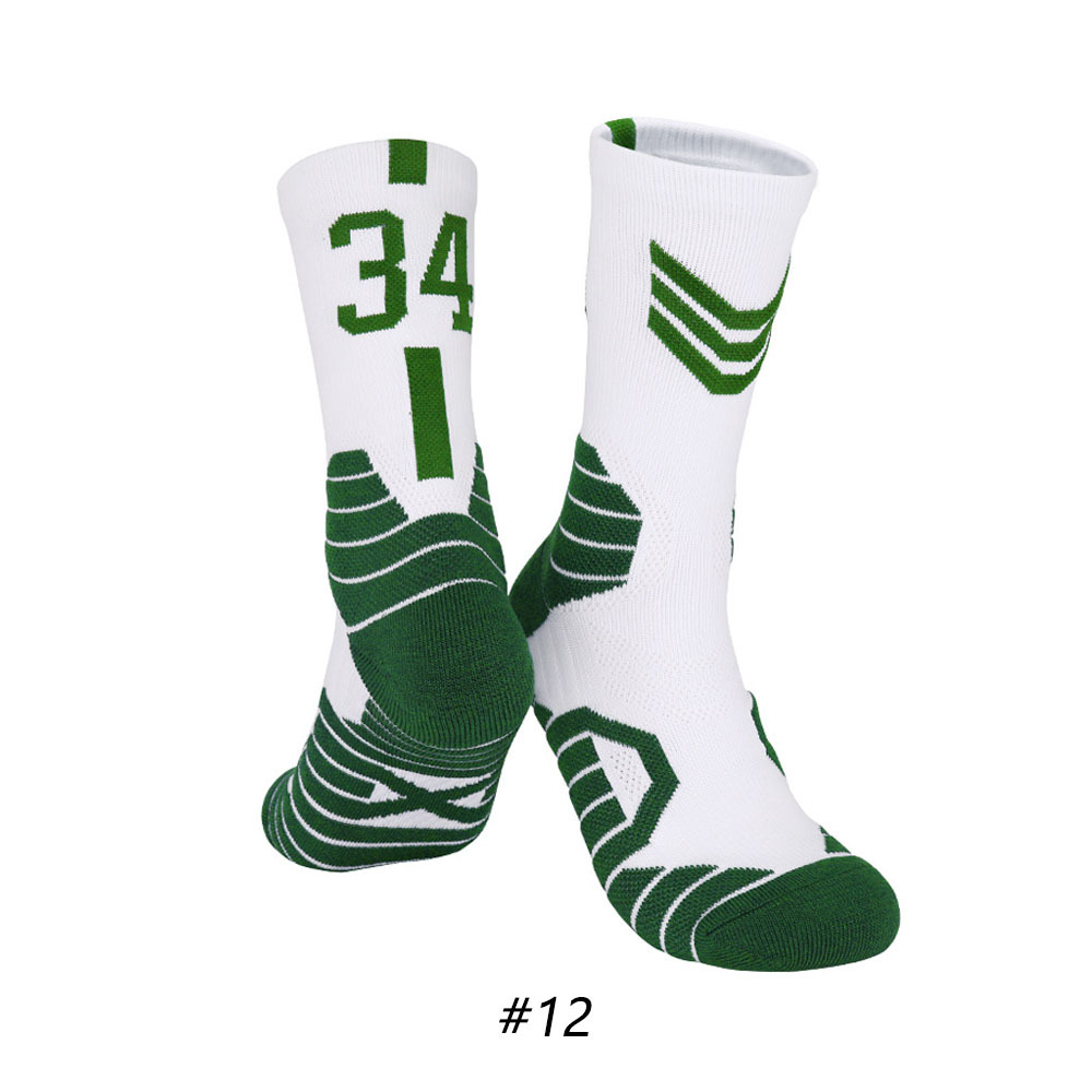 Star Basketball Socks for Men & Boys, Basketball Team Lucky Number Socks for Outdoor Sports Adult & Children