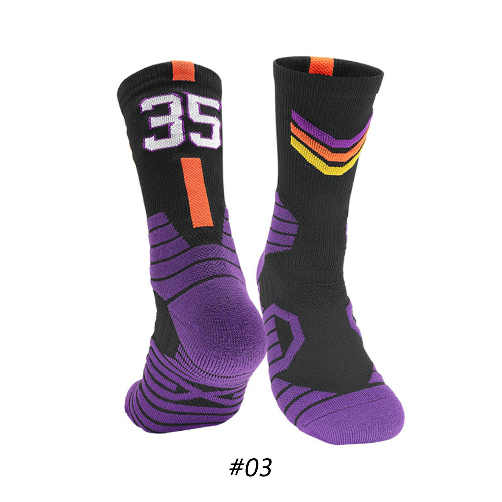 Star Basketball Socks for Men & Boys, Basketball Team Lucky Number Socks for Outdoor Sports Adult & Children