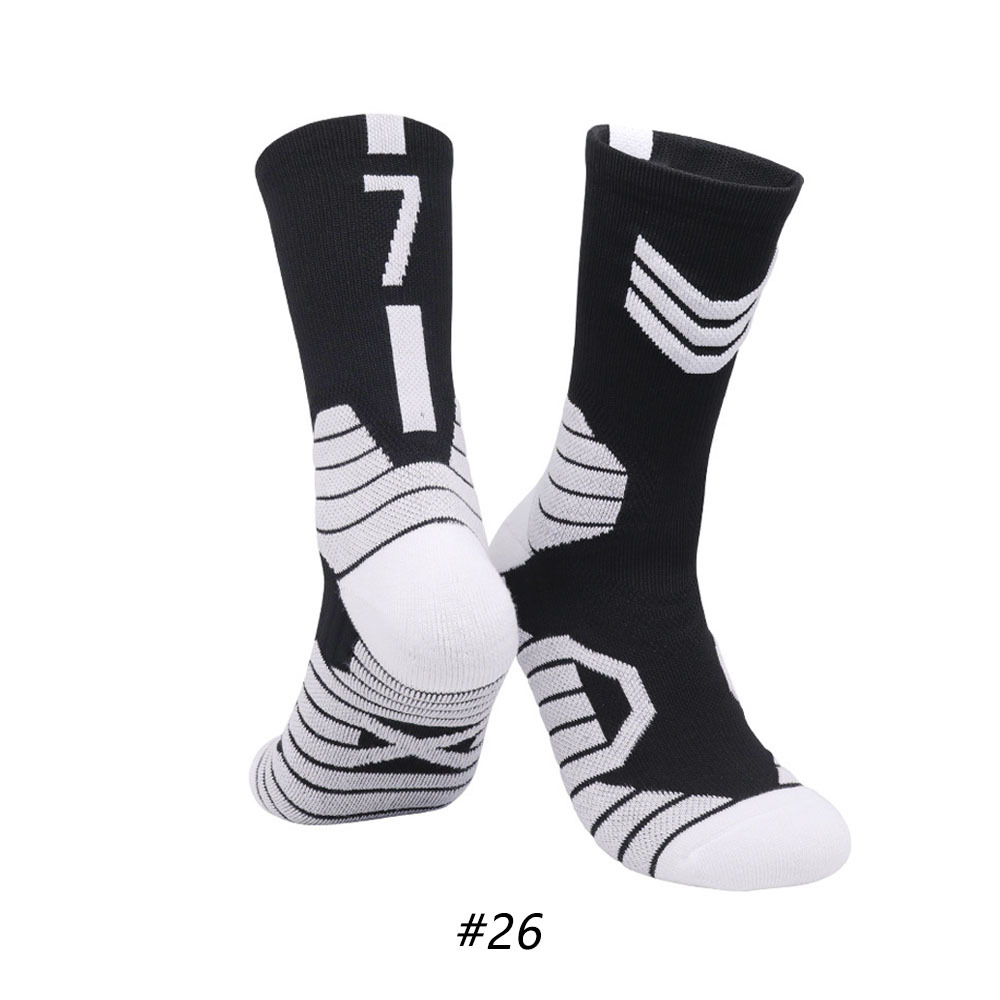 Star Basketball Socks for Men & Boys, Basketball Team Lucky Number Socks for Outdoor Sports Adult & Children