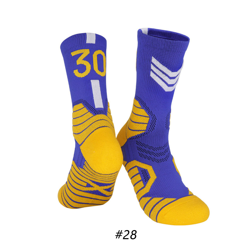 Star Basketball Socks for Men & Boys, Basketball Team Lucky Number Socks for Outdoor Sports Adult & Children