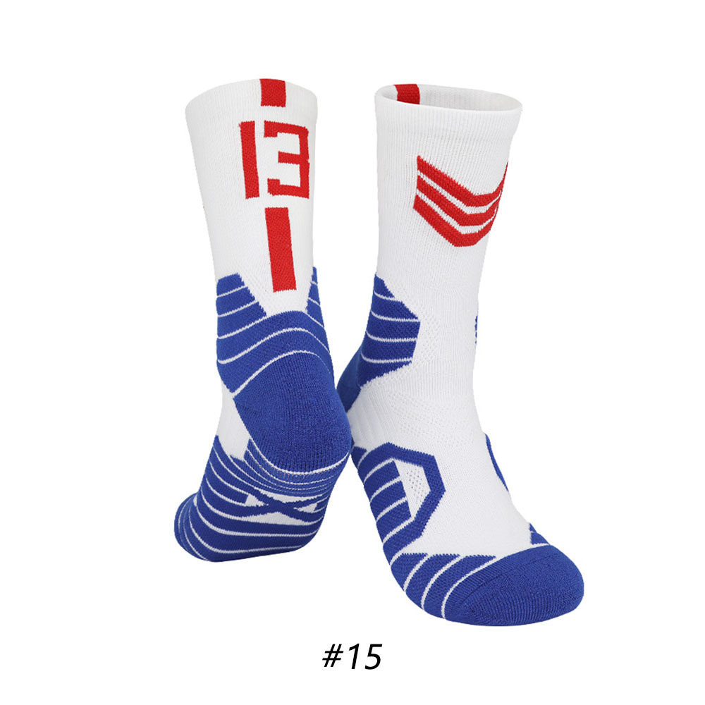 Star Basketball Socks for Men & Boys, Basketball Team Lucky Number Socks for Outdoor Sports Adult & Children