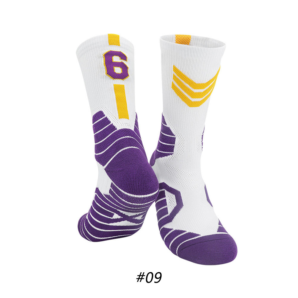 Star Basketball Socks for Men & Boys, Basketball Team Lucky Number Socks for Outdoor Sports Adult & Children