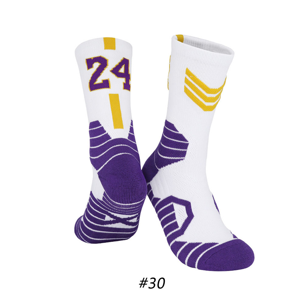 Star Basketball Socks for Men & Boys, Basketball Team Lucky Number Socks for Outdoor Sports Adult & Children