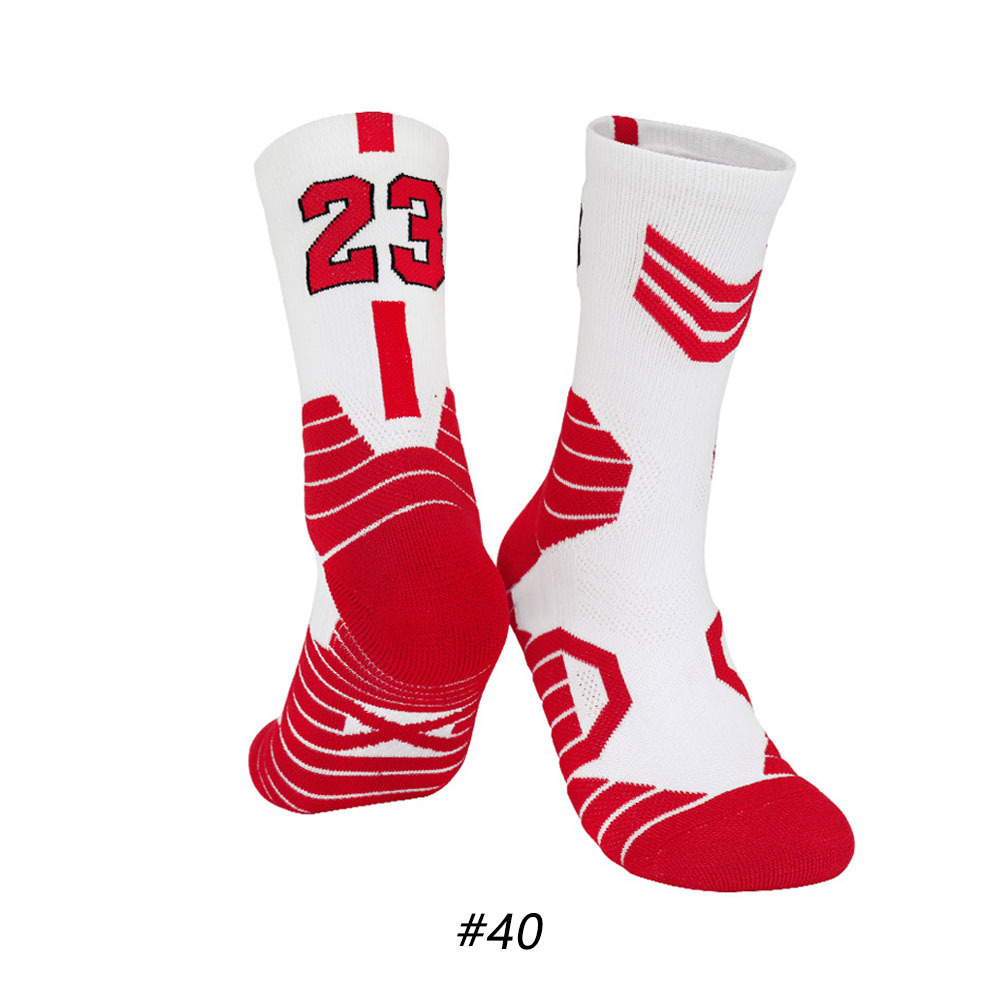 Star Basketball Socks for Men & Boys, Basketball Team Lucky Number Socks for Outdoor Sports Adult & Children