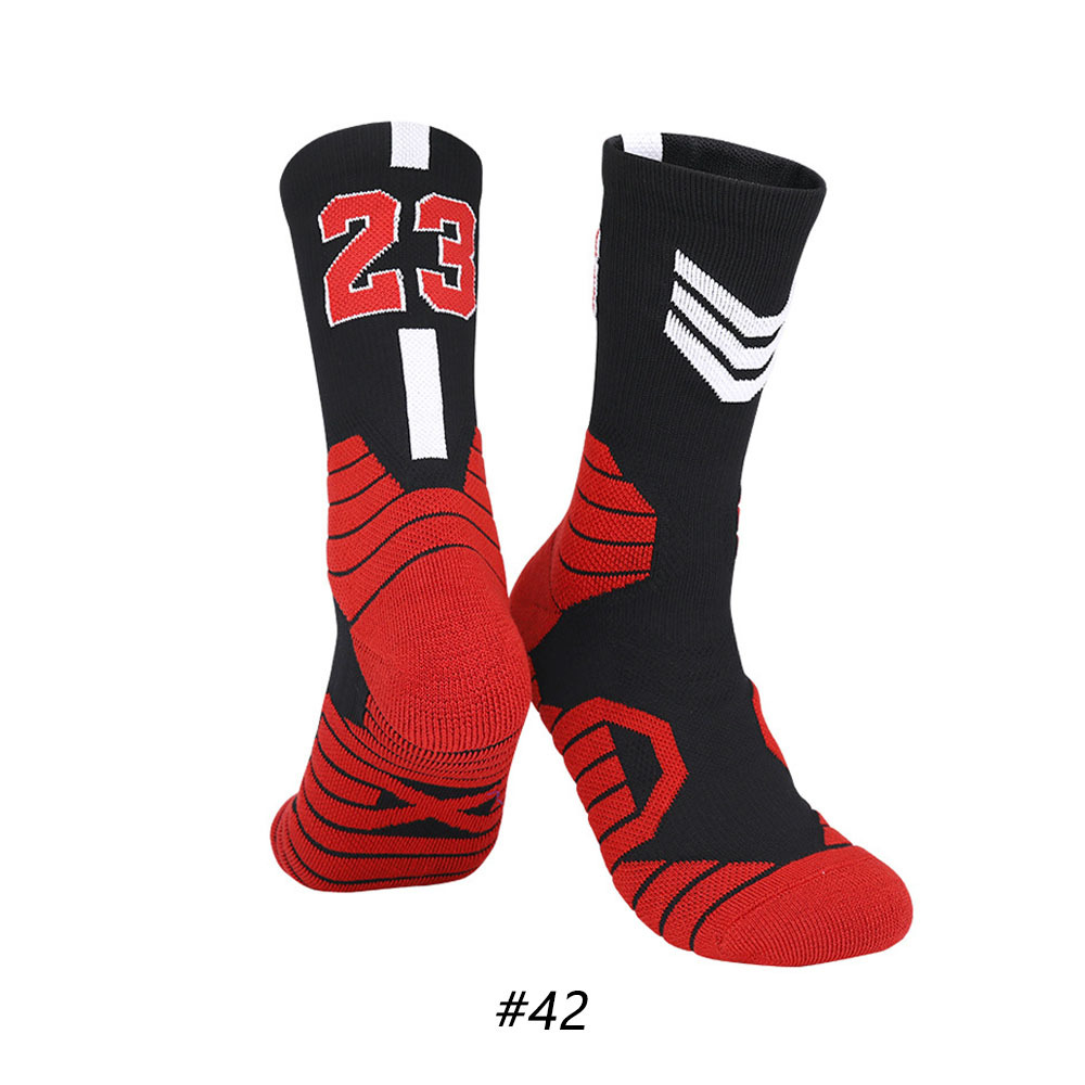 Star Basketball Socks for Men & Boys, Basketball Team Lucky Number Socks for Outdoor Sports Adult & Children