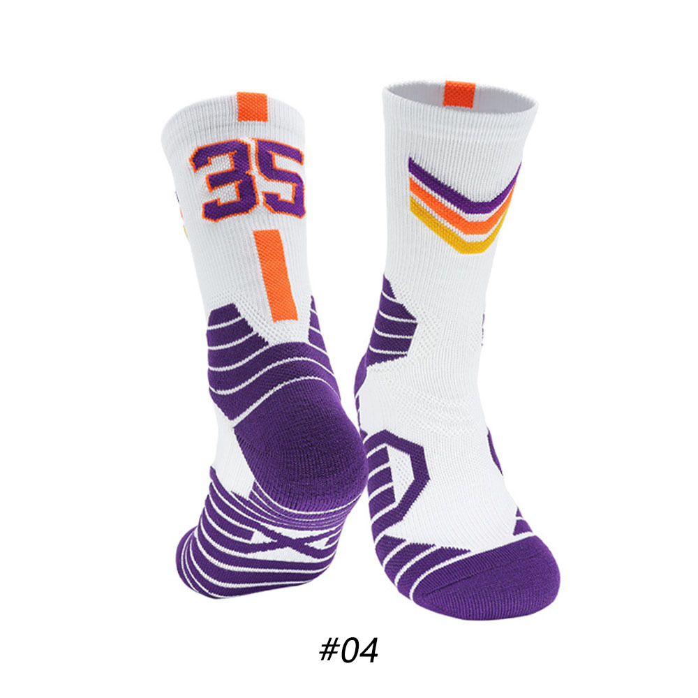 Star Basketball Socks for Men & Boys, Basketball Team Lucky Number Socks for Outdoor Sports Adult & Children