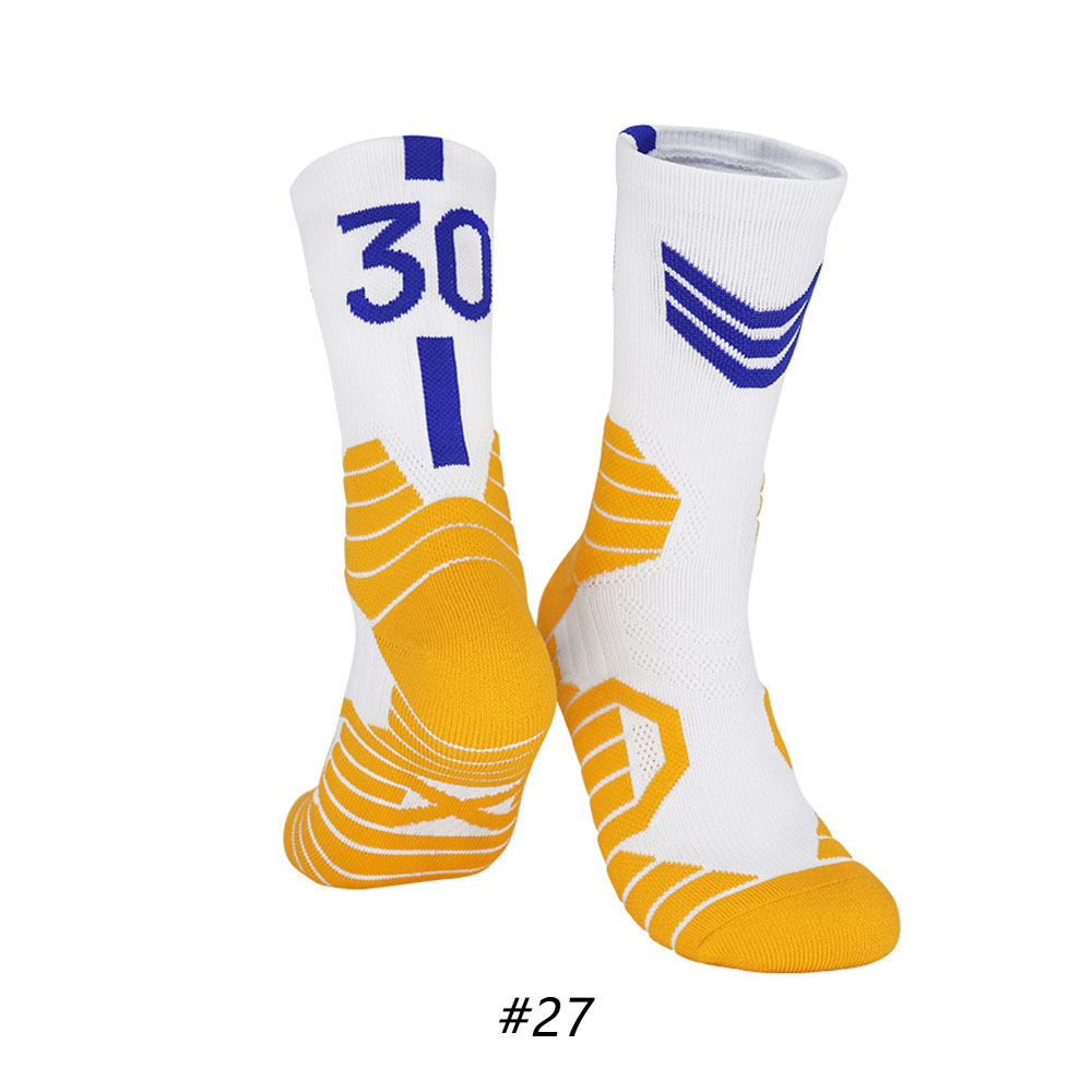 Star Basketball Socks for Men & Boys, Basketball Team Lucky Number Socks for Outdoor Sports Adult & Children