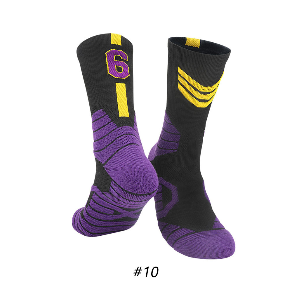Star Basketball Socks for Men & Boys, Basketball Team Lucky Number Socks for Outdoor Sports Adult & Children