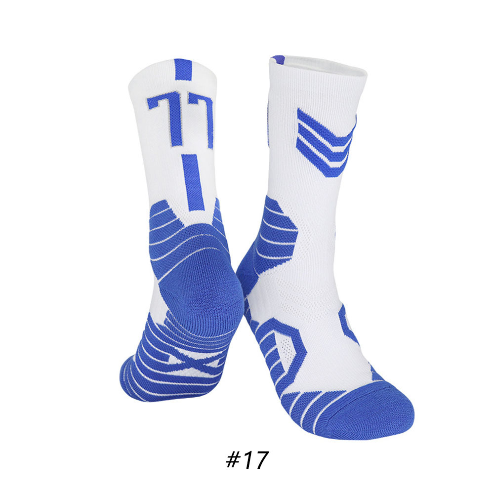 Star Basketball Socks for Men & Boys, Basketball Team Lucky Number Socks for Outdoor Sports Adult & Children