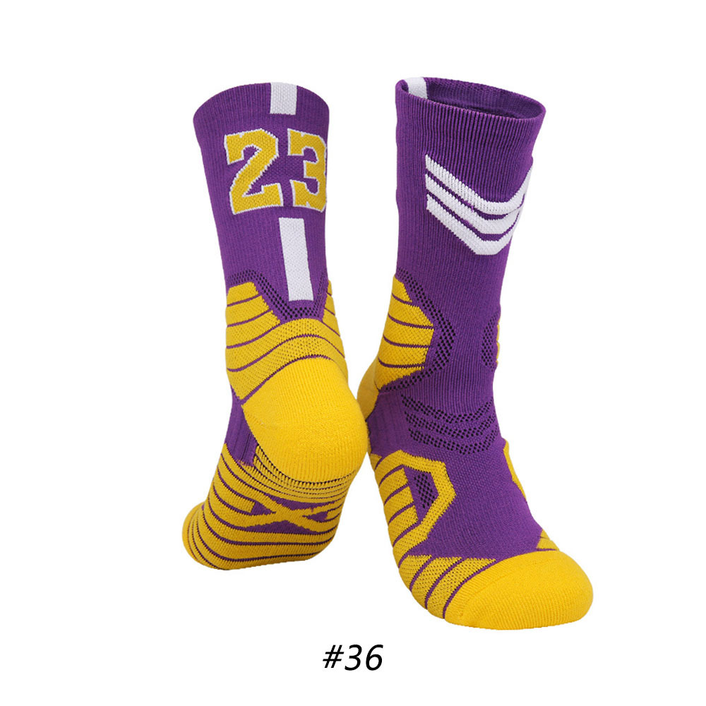 Star Basketball Socks for Men & Boys, Basketball Team Lucky Number Socks for Outdoor Sports Adult & Children