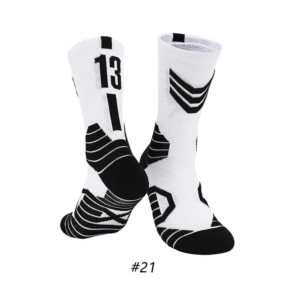 Star Basketball Socks for Men & Boys, Basketball Team Lucky Number Socks for Outdoor Sports Adult & Children