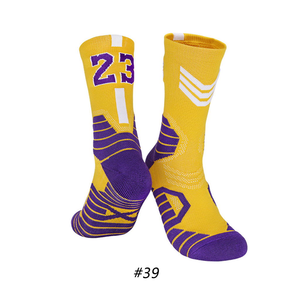 Star Basketball Socks for Men & Boys, Basketball Team Lucky Number Socks for Outdoor Sports Adult & Children