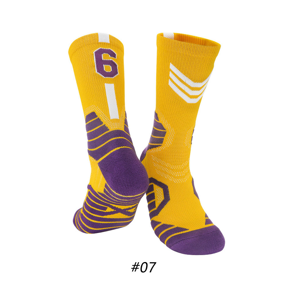 Star Basketball Socks for Men & Boys, Basketball Team Lucky Number Socks for Outdoor Sports Adult & Children