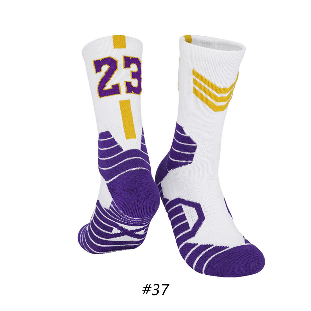 Star Basketball Socks for Men & Boys, Basketball Team Lucky Number Socks for Outdoor Sports Adult & Children