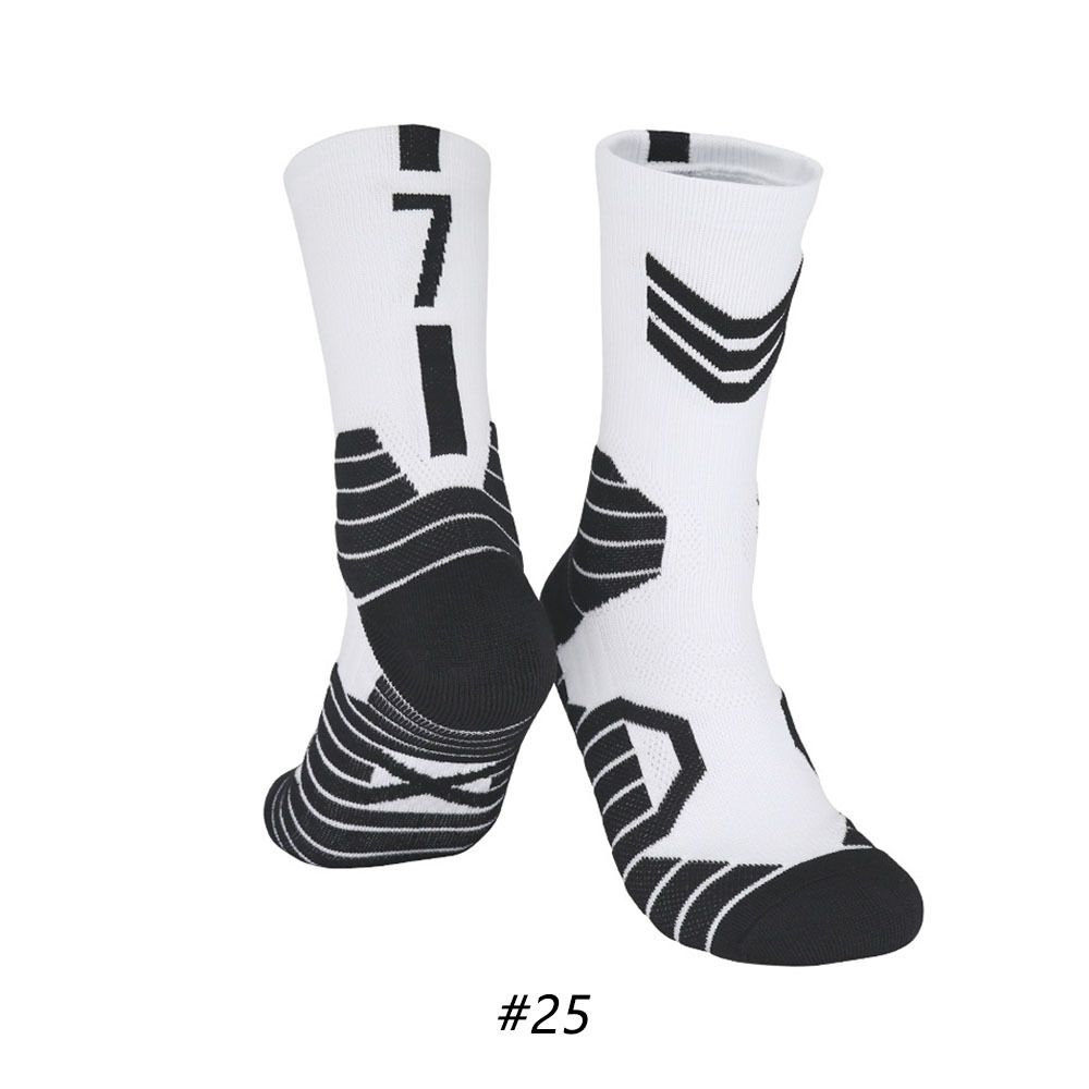 Star Basketball Socks for Men & Boys, Basketball Team Lucky Number Socks for Outdoor Sports Adult & Children