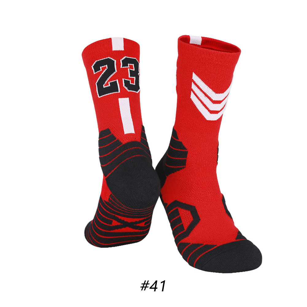 Star Basketball Socks for Men & Boys, Basketball Team Lucky Number Socks for Outdoor Sports Adult & Children